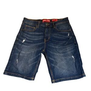 Ring of Fire Dark Blue Jean Shorts